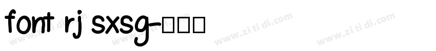 font rj sxsg字体转换